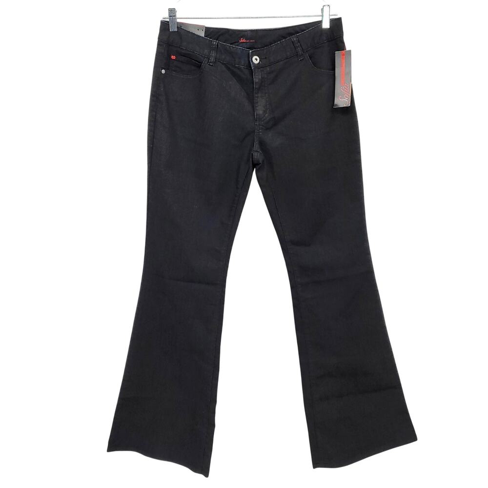 NWT Sofia Vergara Dark Blue Flare Leg Denim High Rise Jeans Women’s Size 14